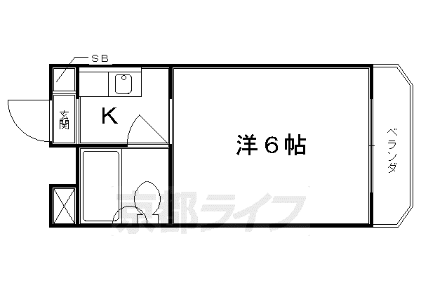 紘学ハイツ(1K/2階)の間取り写真
