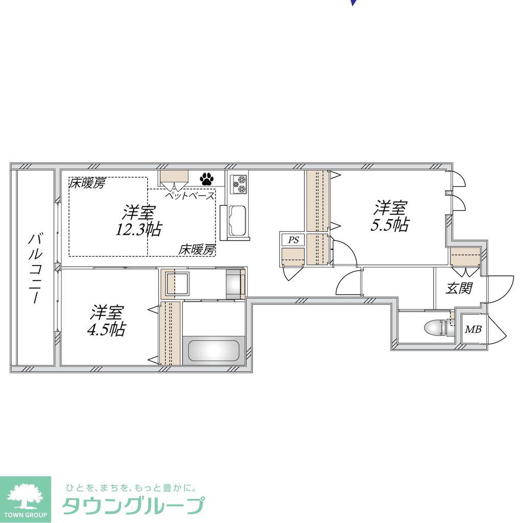 LA SEINE(2LDK/2階)の間取り写真