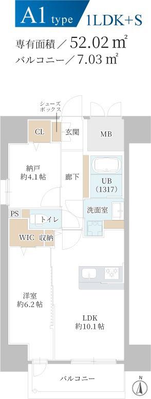 DAIYASTORK阿波座(1SLDK/10階)の間取り写真