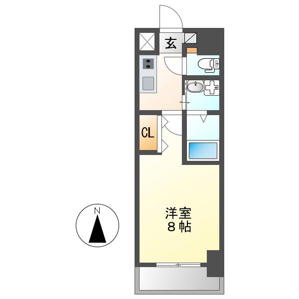 RAFFLE OZONE(1K/6階)の間取り写真