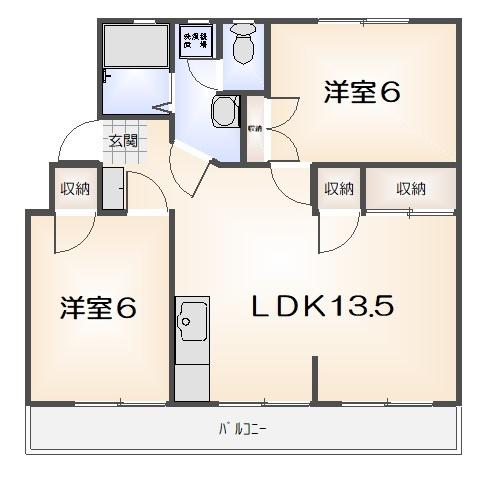第10 浜の前マンション(2LDK/4階)の間取り写真