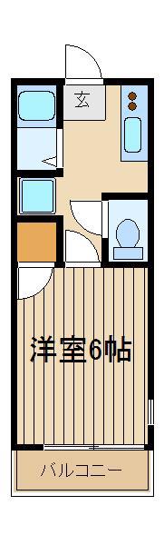 メゾンフジ(1K/1階)の間取り写真