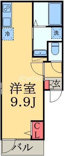 グランコンフォール本千葉Ⅱ(ワンルーム/2階)の間取り写真