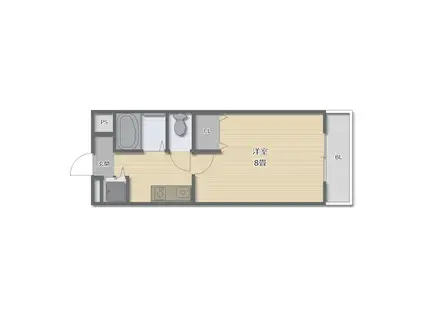 YUMA好美(1K/2階)の間取り写真