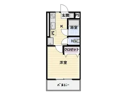 サン・ドマーニ(1DK/2階)の間取り写真