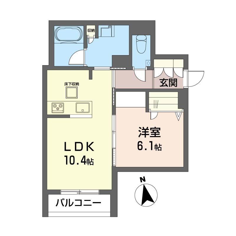 ココン西日暮里(1LDK/1階)の間取り写真