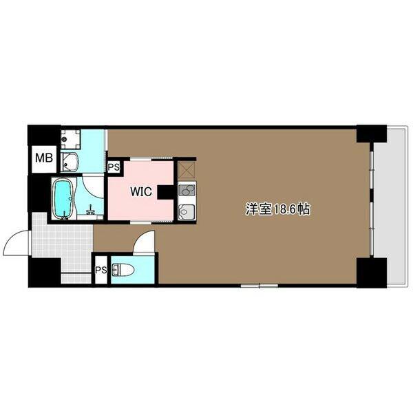 WOLF PACK APARTMENT(ワンルーム/9階)の間取り写真