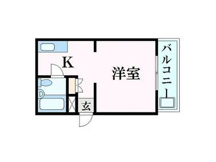 メゾン玉藻(ワンルーム/3階)の間取り写真