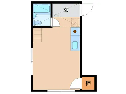 サウス四日町ホームズ(ワンルーム/2階)の間取り写真