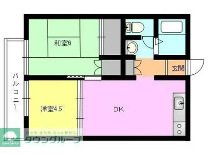 アナハイツ(2DK/2階)の間取り写真