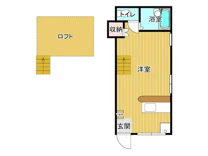 アメニティーパレス(ワンルーム/1階)の間取り写真