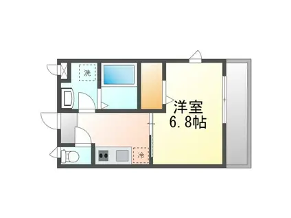 BREEZE HILL LEQUIOS MAJI(1K/3階)の間取り写真