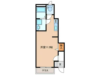アーバンハウス・TIII(ワンルーム/1階)の間取り写真