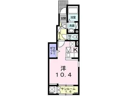 JADEHOUSE庄町 A(1K/1階)の間取り写真