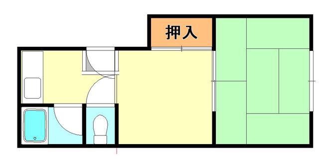 野田ハイツ(1DK/2階)の間取り写真