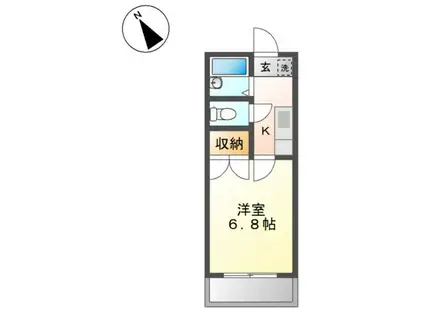 ラフォーレ(1K/1階)の間取り写真