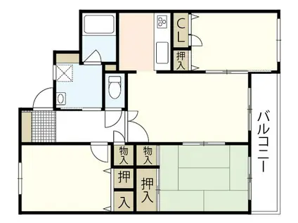 ベルナティオA館(3LDK/2階)の間取り写真