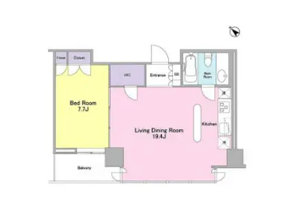 フォレストタウン参宮橋(1LDK/10階)の間取り写真