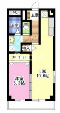 フィネス平田公園(1LDK/1階)の間取り写真