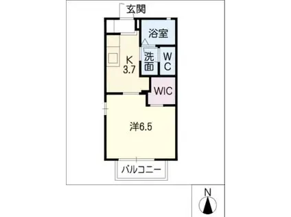 メルベーユ・K(1K/2階)の間取り写真