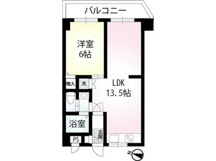 エスポワール東和第2(1LDK/5階)の間取り写真