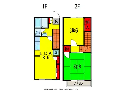 グリーンハイツ(2LDK/1階)の間取り写真