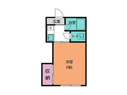サンコーポ徳倉台(1K/1階)の間取り写真
