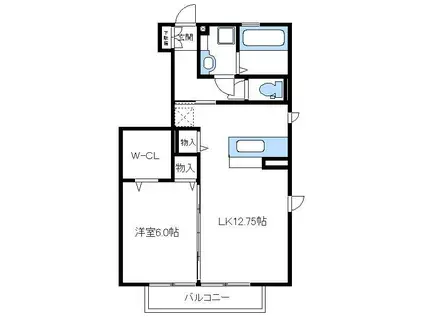 セレーナ(1LDK/1階)の間取り写真