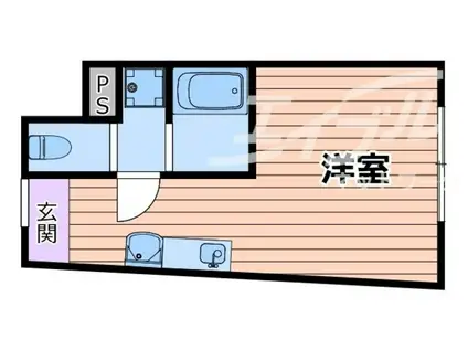 ヴィラほった(ワンルーム/1階)の間取り写真