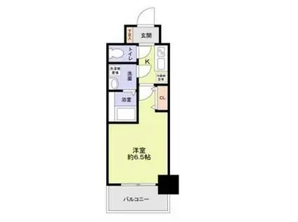 グランエクラ田島(1K/10階)の間取り写真