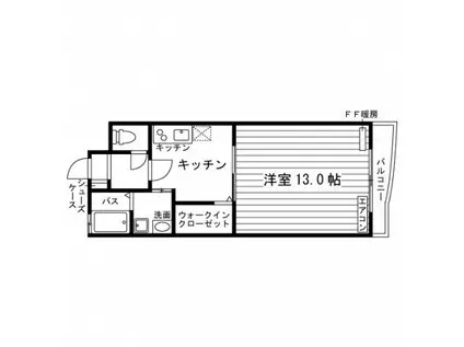 アルソ矢幅(1K/5階)の間取り写真