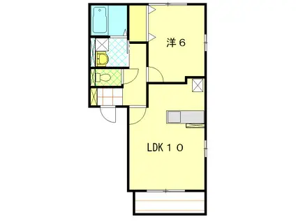 レインボールート(1LDK/1階)の間取り写真