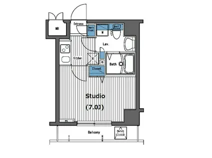 ガラ・グランディ西新宿(1K/11階)の間取り写真
