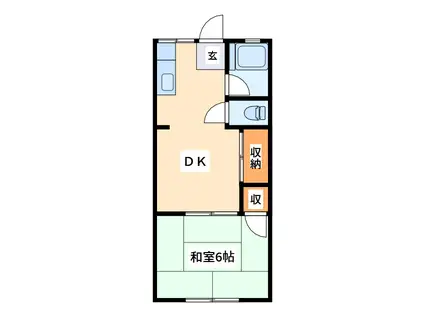 ハイツ光(1DK/2階)の間取り写真