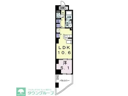 ヴェルジールおおたかの森(1LDK/2階)の間取り写真