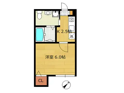 M&M船橋(1K/1階)の間取り写真
