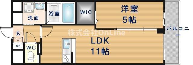 VITA荒本(1LDK/6階)の間取り写真