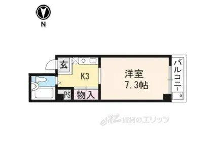 プルミエール青山(1K/3階)の間取り写真
