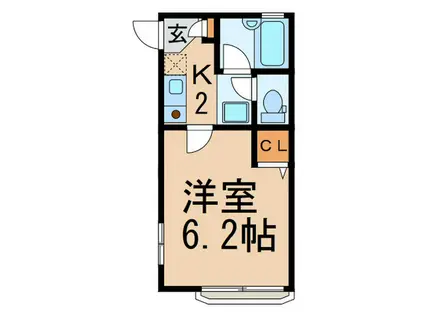 アーバンサンフラワー(1K/1階)の間取り写真