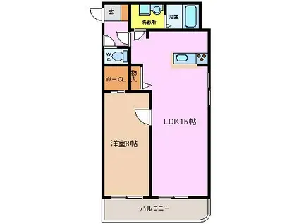 フレンドリーI(1LDK/1階)の間取り写真