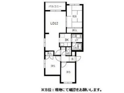 シャテロ菊水元町(3LDK/1階)の間取り写真