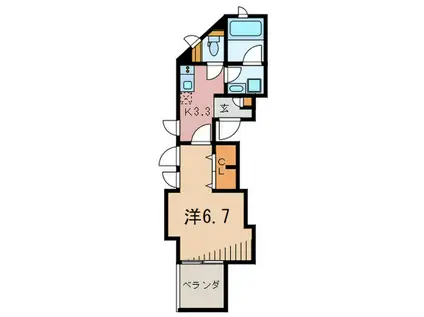 ALTIER(1K/2階)の間取り写真