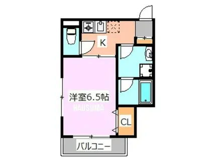 飛鳥山ハイツ(1K/2階)の間取り写真