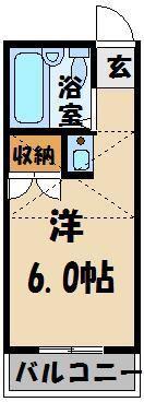 ハイツこうみ(1K/2階)の間取り写真