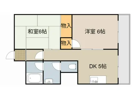 グロース寝屋川I(2DK/3階)の間取り写真