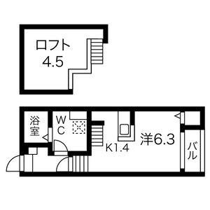 OAK TREE MAISON志賀(1K/1階)の間取り写真