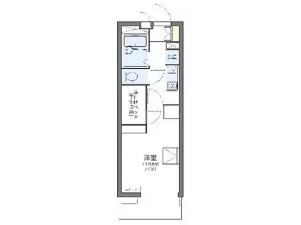 レオパレスパラーム ユーマ(1K/2階)の間取り写真