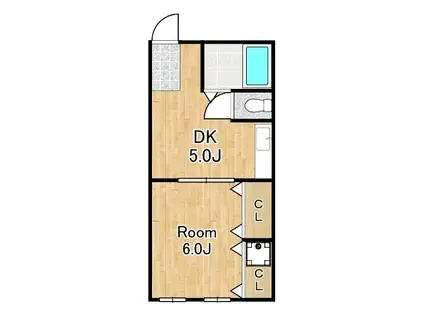 大正橋第一ビル(1DK/3階)の間取り写真