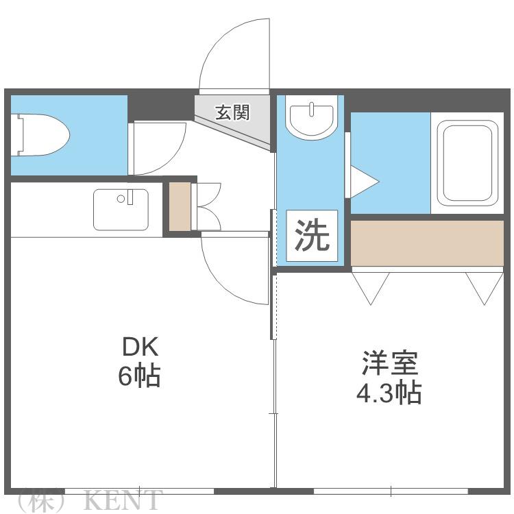 ルーチェ(1LDK/1階)の間取り写真