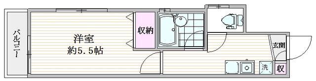 五反野ハウス(1K/1階)の間取り写真